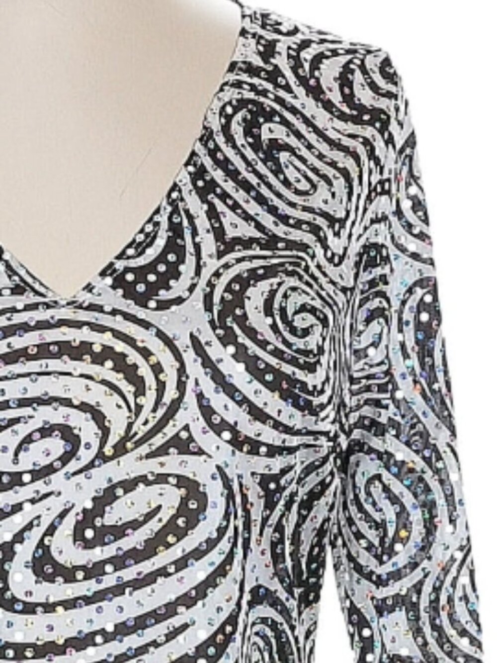 California Costume Collections "Disco Diva" Psychedelic Sequin Dress - Size S - Picture 3 of 10